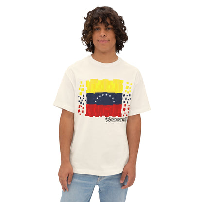 Venezuela Pixel Flag Tee — Oversized Boxy Shirt