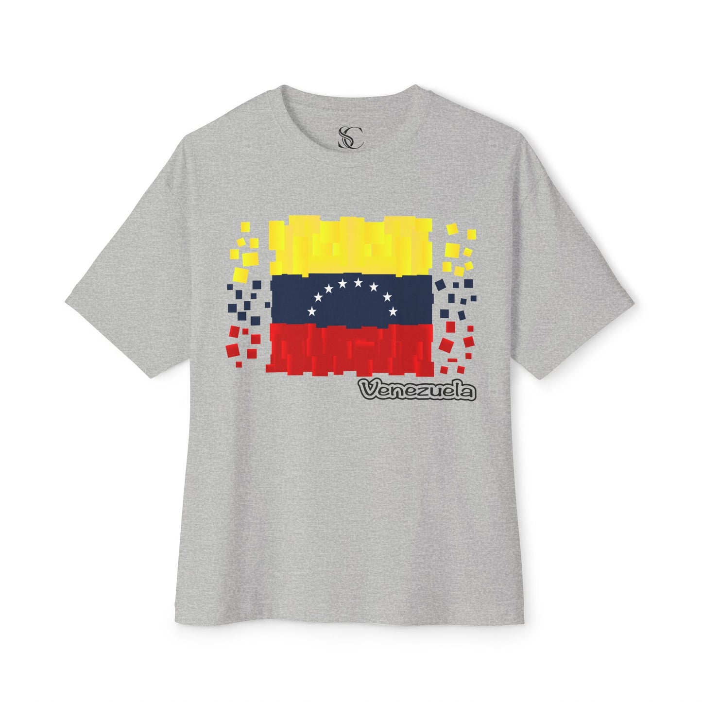 Venezuela Pixel Flag Tee — Oversized Boxy Shirt