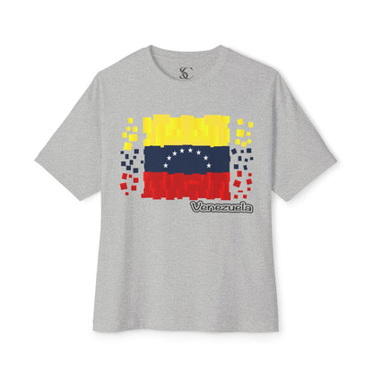 Venezuela Pixel Flag Tee — Oversized Boxy Shirt