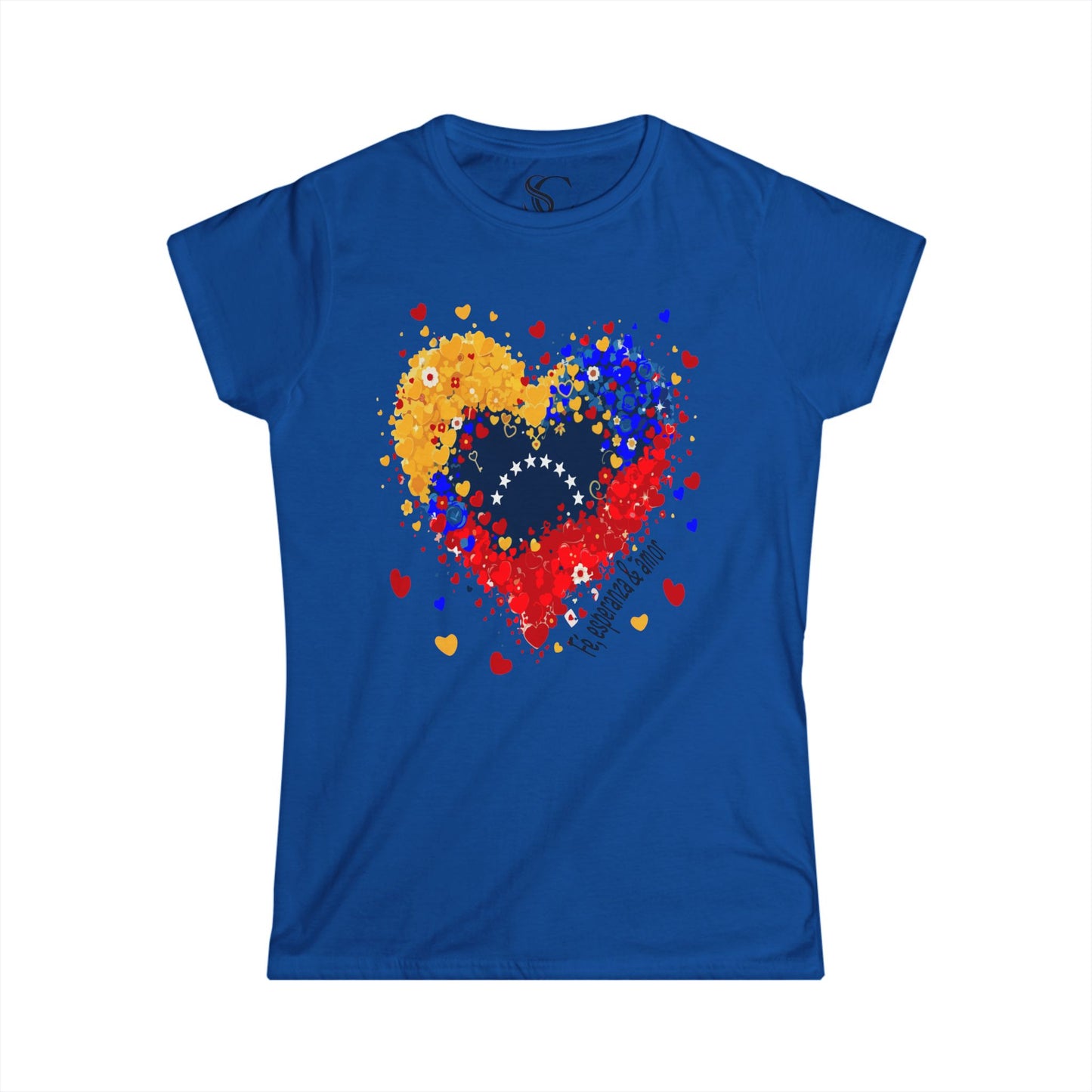 Venezuelan Heart Flag Women's Tee – Amor y Libertad Graphic Shirt