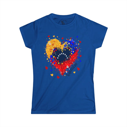 Venezuelan Heart Flag Women's Tee – Amor y Libertad Graphic Shirt