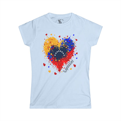 Venezuelan Heart Flag Women's Tee – Amor y Libertad Graphic Shirt