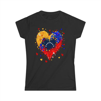 Venezuelan Heart Flag Women's Tee – Amor y Libertad Graphic Shirt