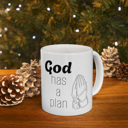 "Pray. Wait. Trust." Inspirational Coffee Cup,  Religious Gift for Catholics, Christian Mug, Inspirational Faith Message, Coffee Cup for Christian Men & Women