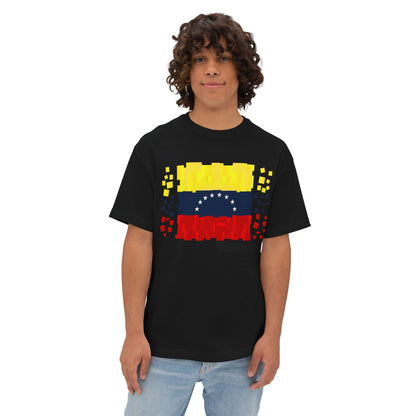 Venezuela Pixel Flag Tee — Oversized Boxy Shirt