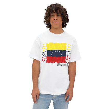 Venezuela Pixel Flag Tee — Oversized Boxy Shirt