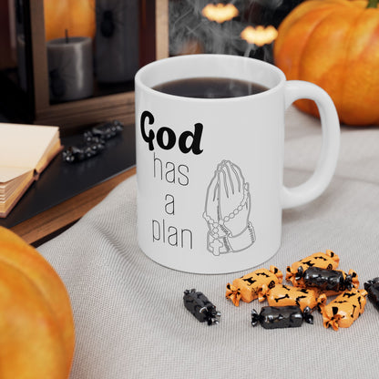 "Pray. Wait. Trust." Inspirational Coffee Cup,  Religious Gift for Catholics, Christian Mug, Inspirational Faith Message, Coffee Cup for Christian Men & Women