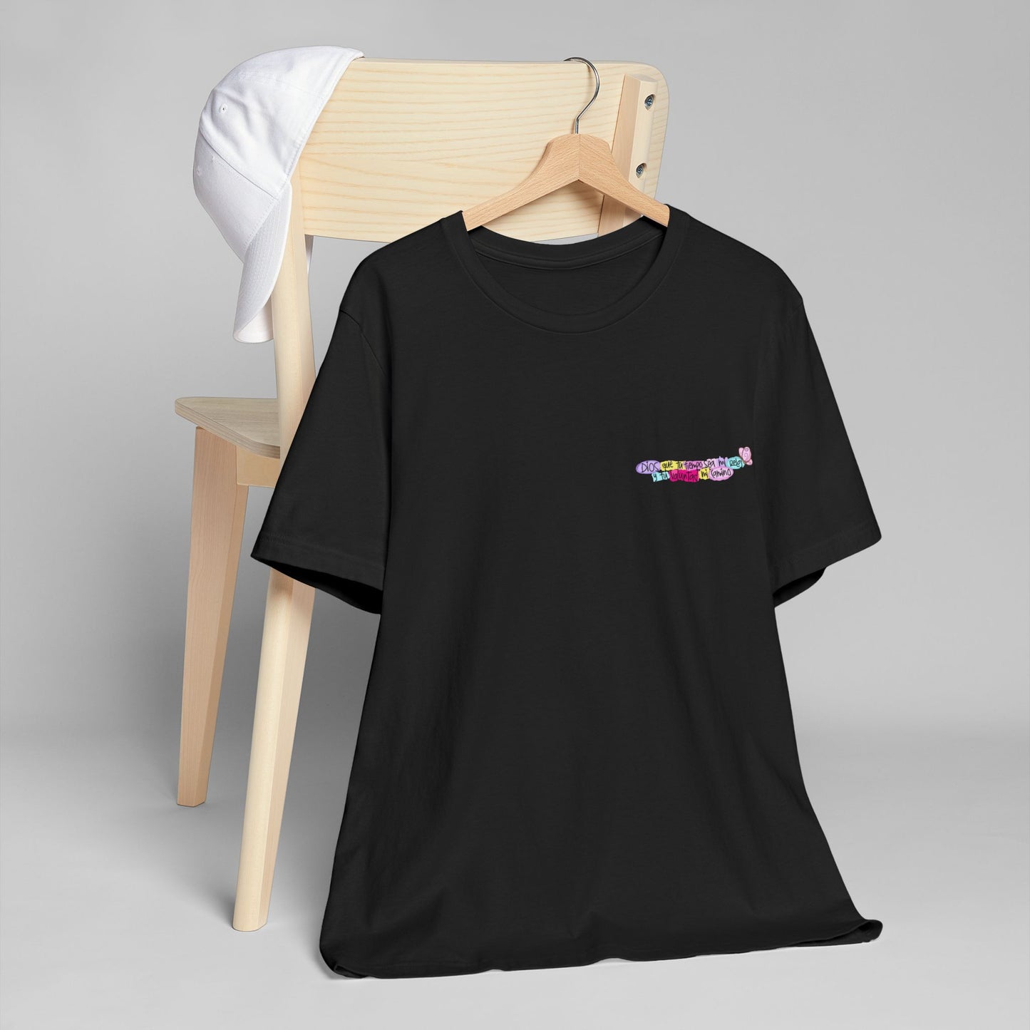T-Shirt — Colorful Tiny Camper Graphic (Travel Van Chest Print)