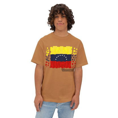 Venezuela Pixel Flag Tee — Oversized Boxy Shirt