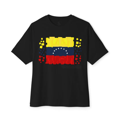 Venezuela Pixel Flag Tee — Oversized Boxy Shirt