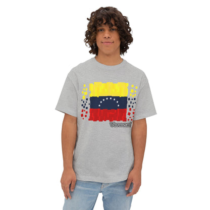 Venezuela Pixel Flag Tee — Oversized Boxy Shirt