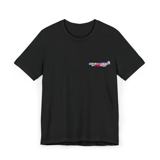 T-Shirt — Colorful Tiny Camper Graphic (Travel Van Chest Print)