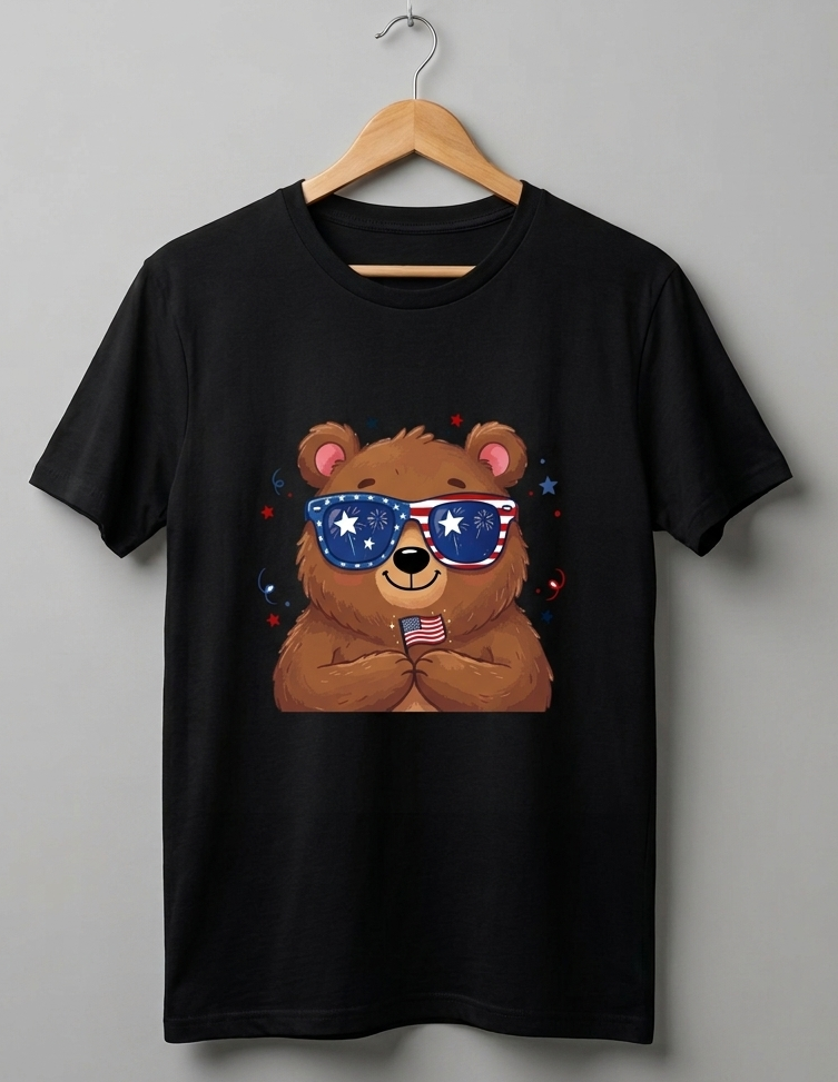 01 Custom T-Shirt – High-Definition DTF Print (July 4th)