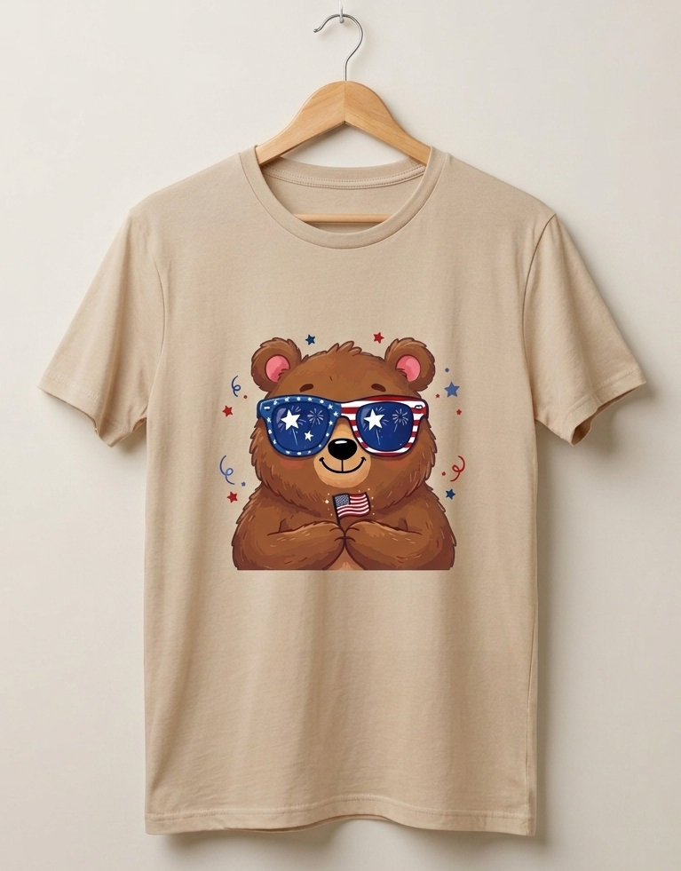 01 Custom T-Shirt – High-Definition DTF Print (July 4th)