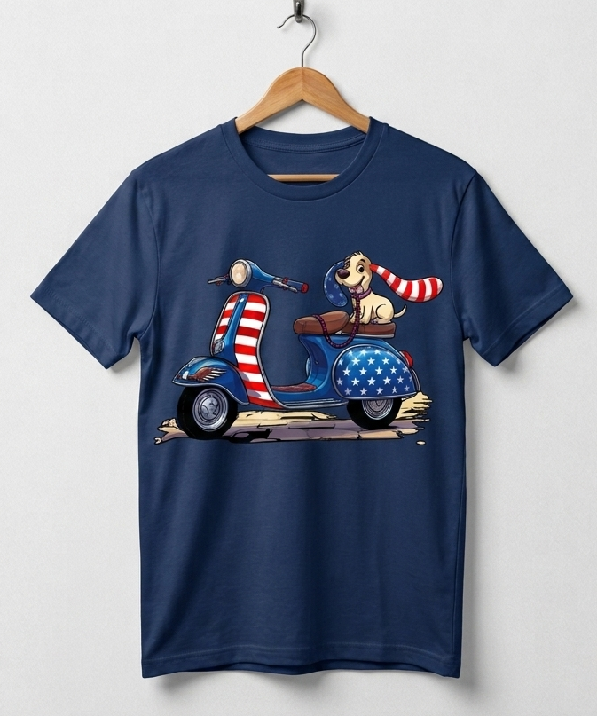 01 Custom T-Shirt – High-Definition DTF Print (July 4th)